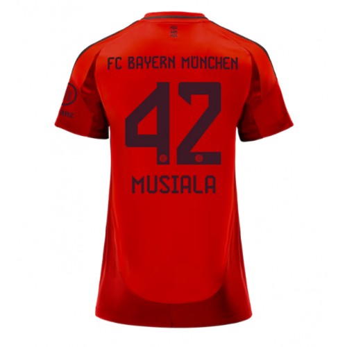 Fotballdrakt Dame Bayern Munich Jamal Musiala #42 Hjemmedrakt 2024-25 Kortermet
